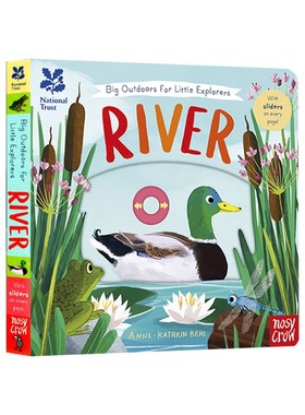 英文原版National Trust Big Outdoors for Little Explorers: River河流 纸板活动机关操作书 自然生态 大嘴鸟出品Nosy Crow