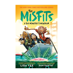 预售 英文原版 怪咖小队系列 第三本 精装 A Sea Monster Conundrum (The Misfits)#3 冒险爆笑漫画绘本图像小说