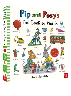 预售 Pip and Posy's Big Book of Words 波西和皮普 纸板书  英文原版Nosy Crow