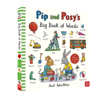 预售 Pip and Posy's Big Book of Words 波西和皮普 纸板书  英文原版Nosy Crow