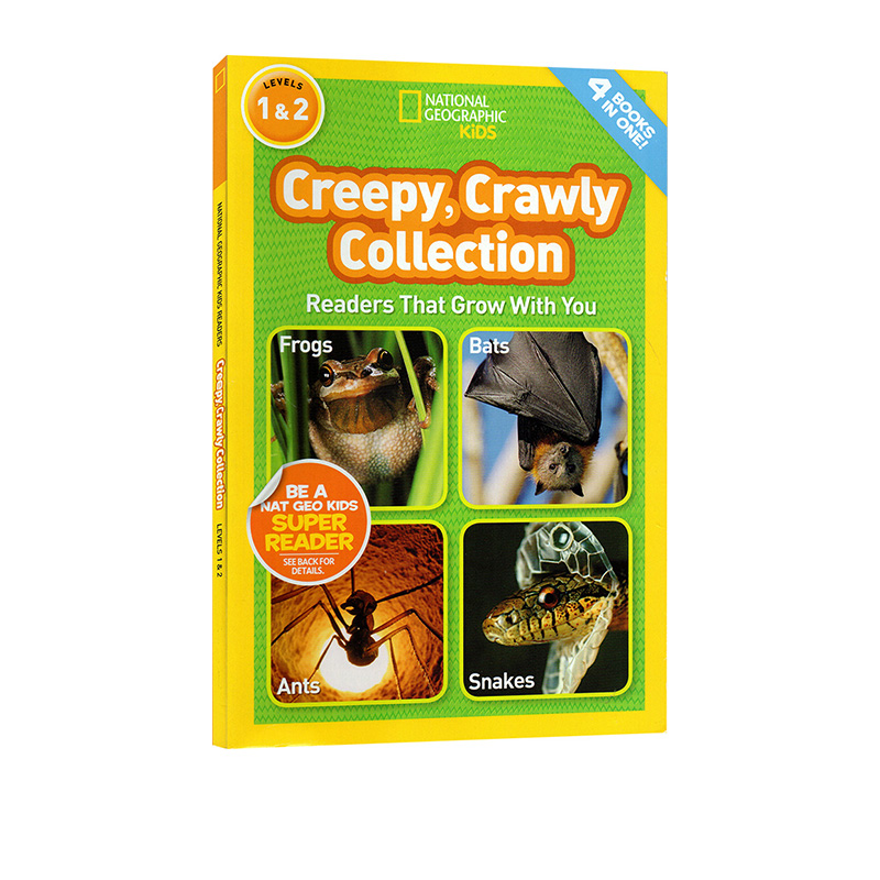 英文原版 National Geographic Kids Creepy Crawly Collection 4个故事合辑 L1L2美国国家地理儿童百科分级读物小学STEM课程