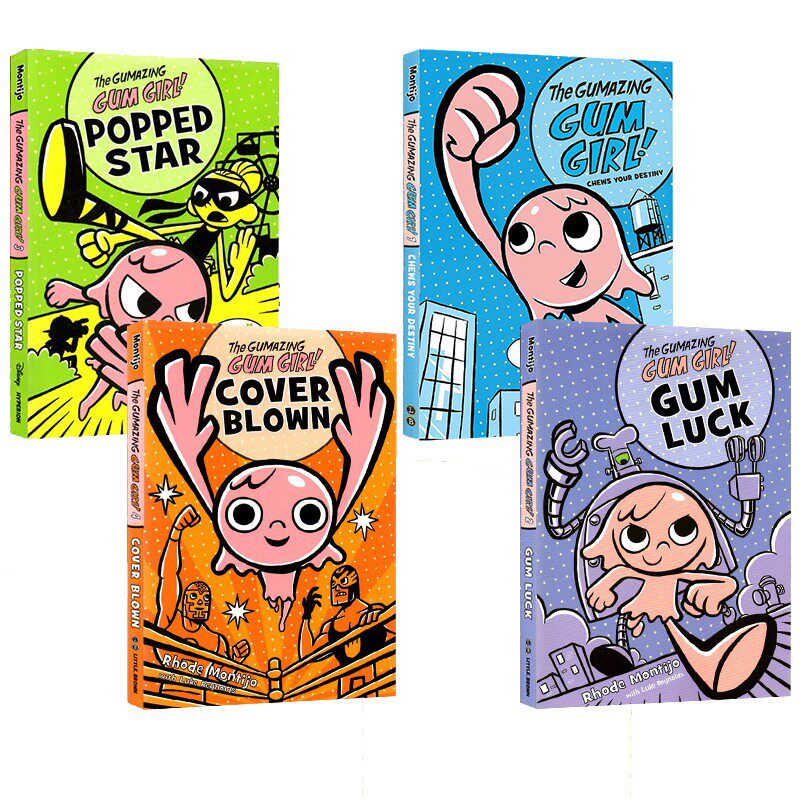 英文原版 the gumazing gum girl 4册 漫画故事小说 青少年英文课外