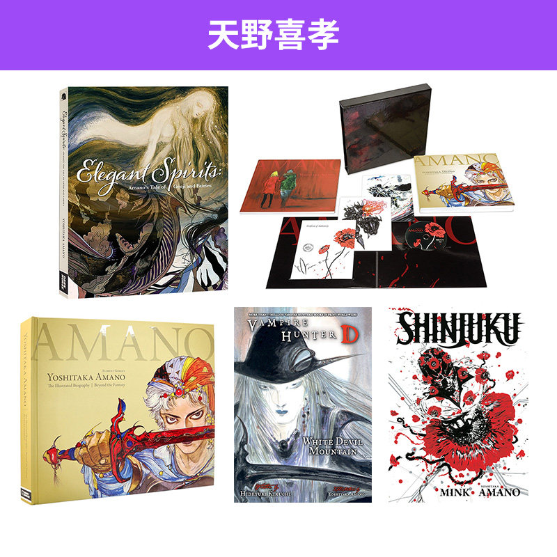 天野喜孝插画传记 超越幻想 英文原版 最终幻想前六作角色设计师 精装 Yoshitaka Amano The Illustrated Biograph日本游戏