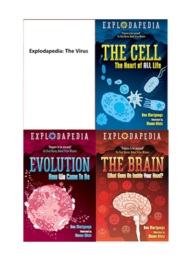 预售 英文原版 爆炸百科系列4册 Explodapedia 细胞 进化 大脑 病毒  Ben Martynoga  科学百科 科普与科学通识