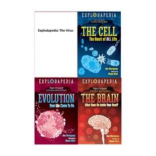 科学百科 英文原版 爆炸百科系列4册 进化 病毒 大脑 Explodapedia 预售 科普与科学通识 Ben Martynoga 细胞