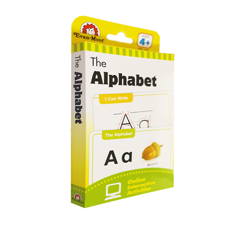 英文原版 The Learning Line Flashcard The Alphabet闪记学习卡英文字母 3岁以上美国加州教辅 Evan Moor-封面