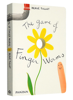英文原版 The Game of Finger Worms 插画家赫威-托雷给孩子的艺术纸板书 Herve Tullet