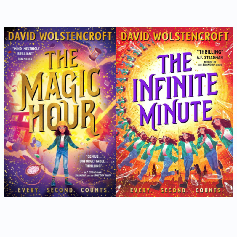 预售 英文原版 The Magic Hour 魔法时刻 2册合集 奇幻冒险章节书 David Wolstencroft 时间主题故事 8-12 岁青少年英文读物图片