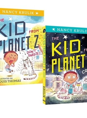 英文原版 The Kid from Planet Z 系列2册 Don't Sneeze/Crash 纽约时报畅销书 Nancy Krulik 儿童科幻章节套装