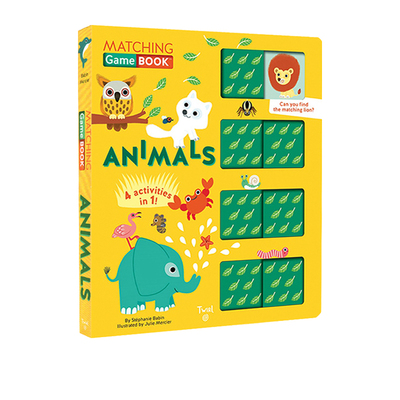 英文原版 Animals Matching Game Book 大开本 纸板操作机关拉拉配对书 儿童启蒙动物认知绘本 Twirl 法国艺术品牌