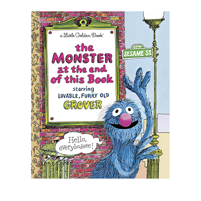 英文原版 The Monster at the End of This Book 芝麻街 Sesame Street Little Golden Book 最后有个怪物 英文童谣歌谣 儿童启蒙