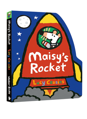 英文原版 Maisy's Rocket 小鼠波波的火箭 造型纸板书 儿童英语早教书 亲子互动绘本 Walker
