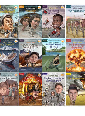 历史事件灾难事件 12册 Who HQ Disasters Who Was Who Is What is 泰坦尼克 旧金山大地震 英文原版 非虚构百科桥梁章节小说