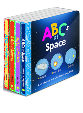 英文原版 宝宝智学园 幼儿工程院 Baby University ABC's Board Book Set 纸板书  4册 Chris Ferrie STEM主题 低幼图解