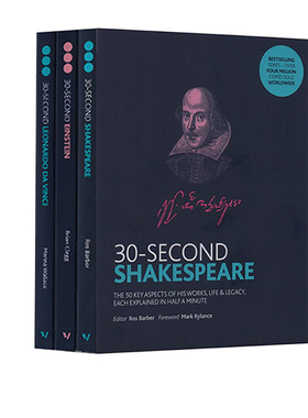 30秒读科普系列 英文原版 30 Seconds 微阅读 3册 中学生大众科学科普读物 Einstein 爱因斯坦 Mythology 神话故事 Weather 天气