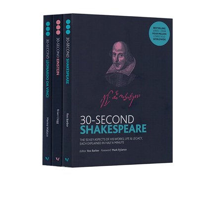 30秒读科普系列 英文原版 30 Seconds 微阅读 3册 中学生大众科学科普读物 Einstein 爱因斯坦 Mythology 神话故事 Weather 天气