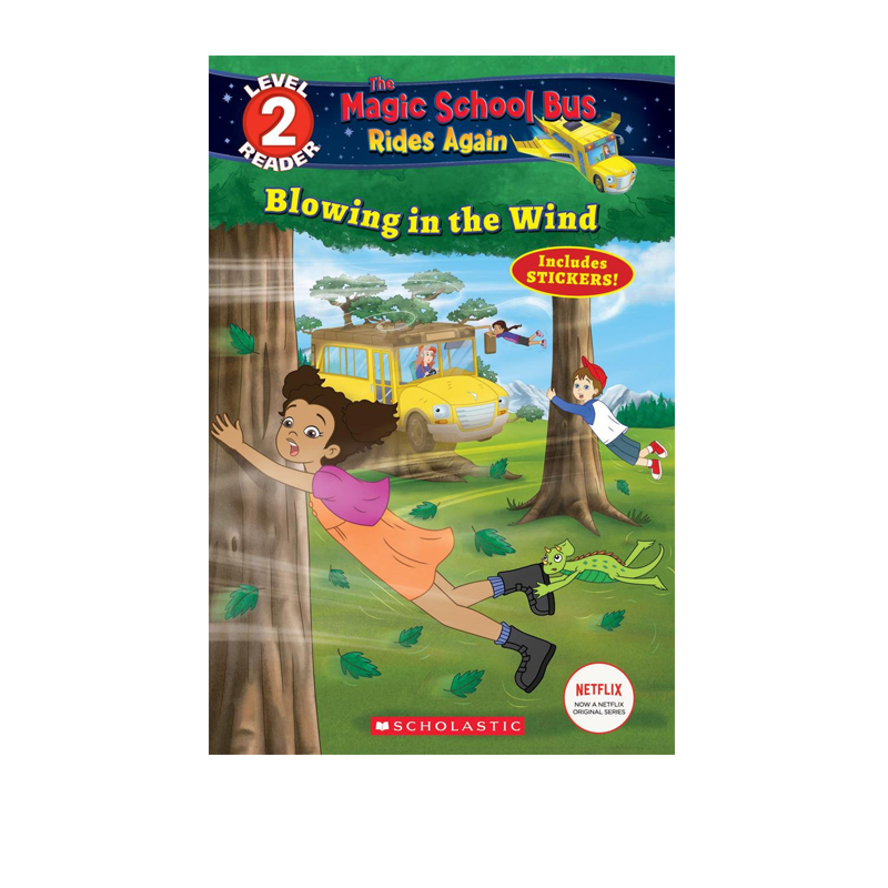 英文原版 新版神奇校车学乐分级读物 The The Magic School Bus Rides Again L2:Blowing In The Wind L2 课外阅读