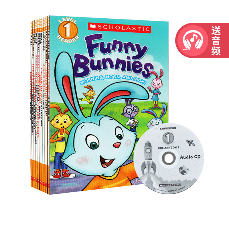 英文原版 Scholastic Leveled Readers L1 10册附音频CD 套装2 学乐分级读物第一级别 常青藤爸爸推荐