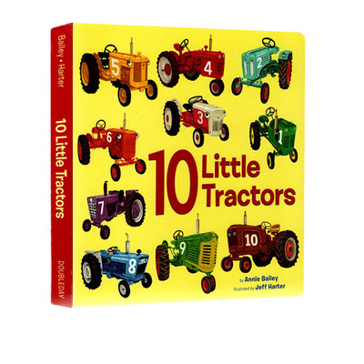 英文原版 10 Little Tractors (10 Little Vehicles)  十辆小拖拉机 交通工具 数字绘本 儿童英语亲子互动阅读绘本