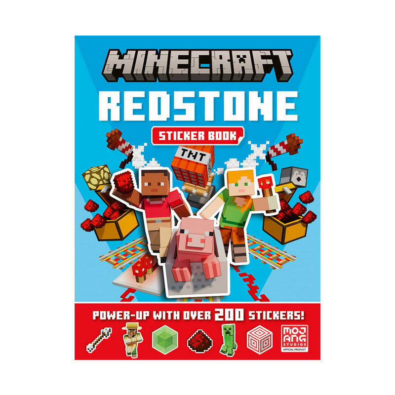 预售 我的世界红石贴纸书 英文原版 Minecraft Redstone Sticker Book 儿童益智游戏书全脑开发思维训练书籍小学生冒险故事