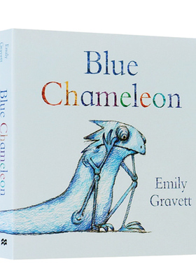 英文原版 儿童绘本 Blue Chameleon 名家Emily Gravet 纸板书 儿童启蒙学习英文版