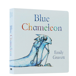 Chameleon 名家Emily Gravet 英文原版 儿童启蒙学习英文版 Blue 纸板书 儿童绘本