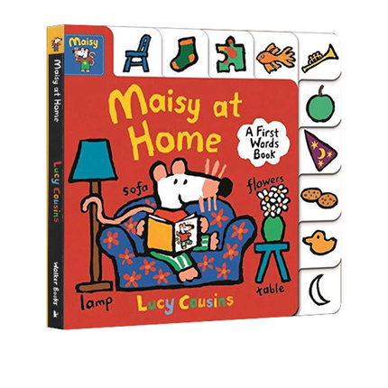 英文原版 Maisy at Home A First Words Book 纸板书 小鼠波波小小百科书 廖彩杏书单推荐 低幼启蒙认知绘本 Lucy Cousins