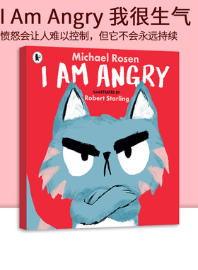 英文原版 I Am Angry 儿童情绪礼仪 情商培养绘本 亲子共读 Walker 小熊点灯 点灯人