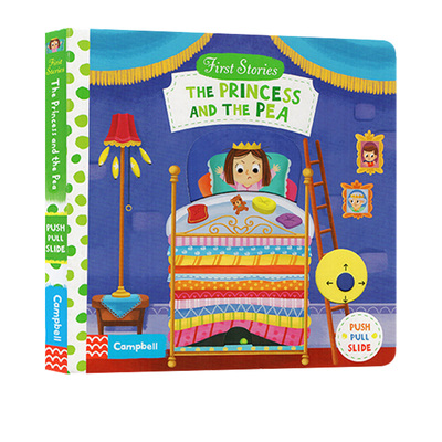 First Stories BUSY系列 童话篇 纸板书 The Princess and the Pea 豌豆公主 机关操作书 英文原版绘本 亲子互动故事 英语启蒙认知