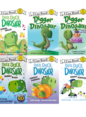 Duck, Duck, Dinosaur 鸭子，鸭子，恐龙 6册 英文原版 My First I Can Read 入门级分级读物 宝宝英语启蒙绘本