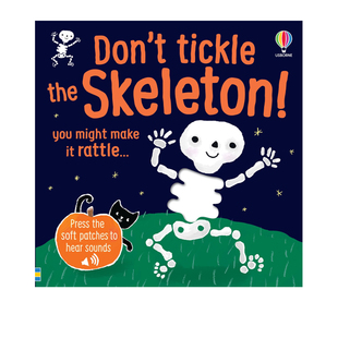 预售 英文原版 Don't Tickle the Skeleton! 别给骷髅挠痒痒 搞笑万圣节主题 纸板洞洞发音书 儿童触觉感官认知 尤斯伯恩 Usborne