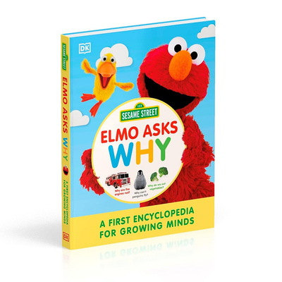预售 英文原版 Sesame Street Elmo Asks Why? 芝麻街 艾摩十万个为什么 幼儿科普问答精装百科绘本 DK出版