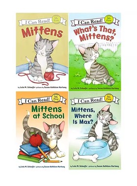 英文原版 My First I Can Read Mittens 4册合售 入门级儿童分级读物英语绘本图画书