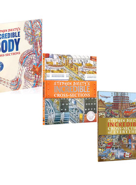 英文原版 DK 不可思议的大剖面  25周年纪念精装版 Stephen Biesty's 斯蒂芬·比斯蒂 DK儿童图解百科