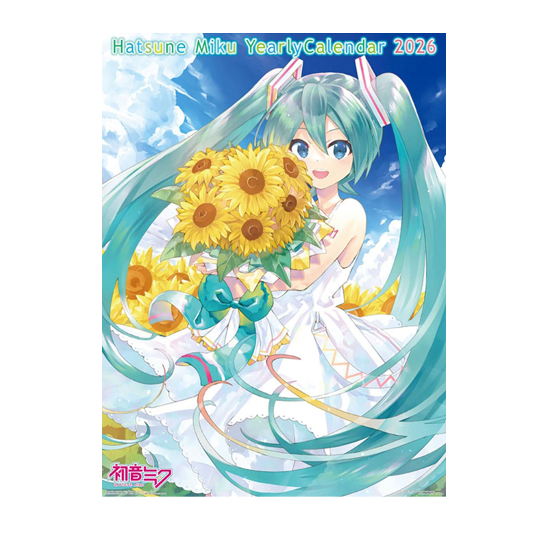预售 初音未来 2026年日历 壁挂式 初音ミク 2026年 壁掛けカレンダー CL-043 CL26-043 绿山墙日文原版