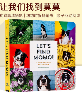 预售 英文原版 Let'S Find Momo 让我们找到莫莫 纸板书 狗狗摄影书 儿童互动游戏学习书 幼儿科普百科绘本 早教认知 Andrew Knapp