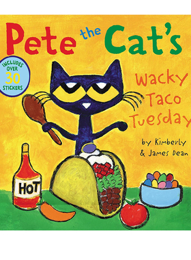 英文原版 Pete the Cat's Wacky Taco Tuesday 皮特猫 儿童启蒙英语阅读 图画故事绘本