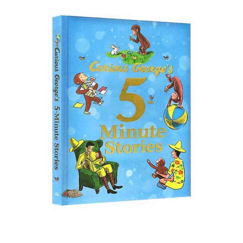 英文原版 Curious George's 5 Minute Stories 好奇猴乔治13个故事精装合辑 5分钟故事  睡前绘本图画故事书 - 实物图