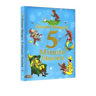 英文原版 Curious George's 5 Minute Stories 好奇猴乔治13个故事精装合辑 5分钟故事  睡前绘本图画故事书