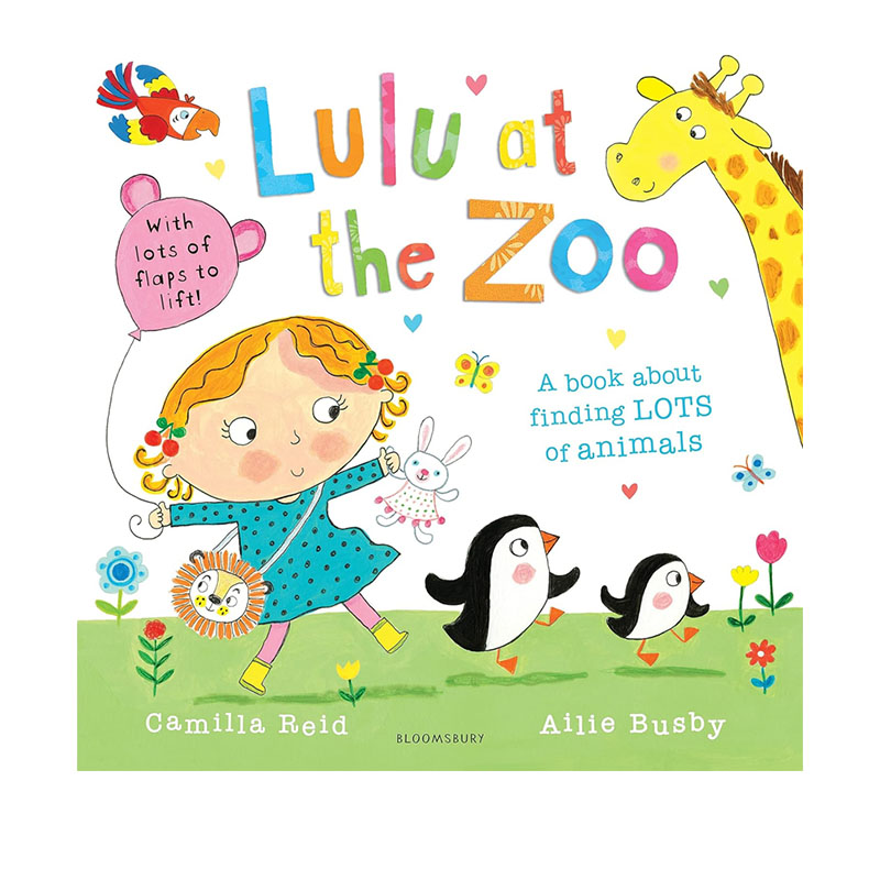 英文原版 Lulu at the Zoo 翻翻书 我爱露露系列 动物园之旅 Lulus 边玩边学 幼儿认知启蒙故事图画书