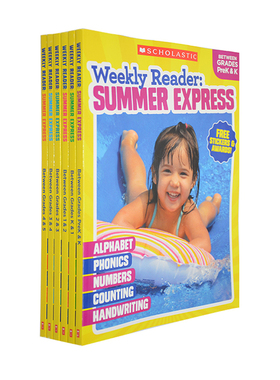 英文原版 Weekly Reader Summer Express PreK-K-1-2-3-4-5 学乐小学生综合练习册 6册套装