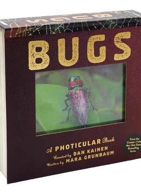 预售 Bugs 昆虫 光与影视觉动画书系列 A Photicular Book 会动的3D图片书 英文原版儿童百科科普读物