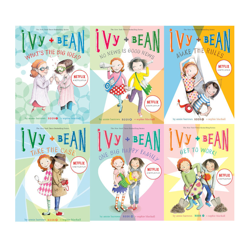 预售 英文原版 Ivy and Bean 艾薇和豆豆系列7-12册 美国图书馆协会童书奖 7-14岁女孩中小学课外读物 英语阅读提升章节桥梁书