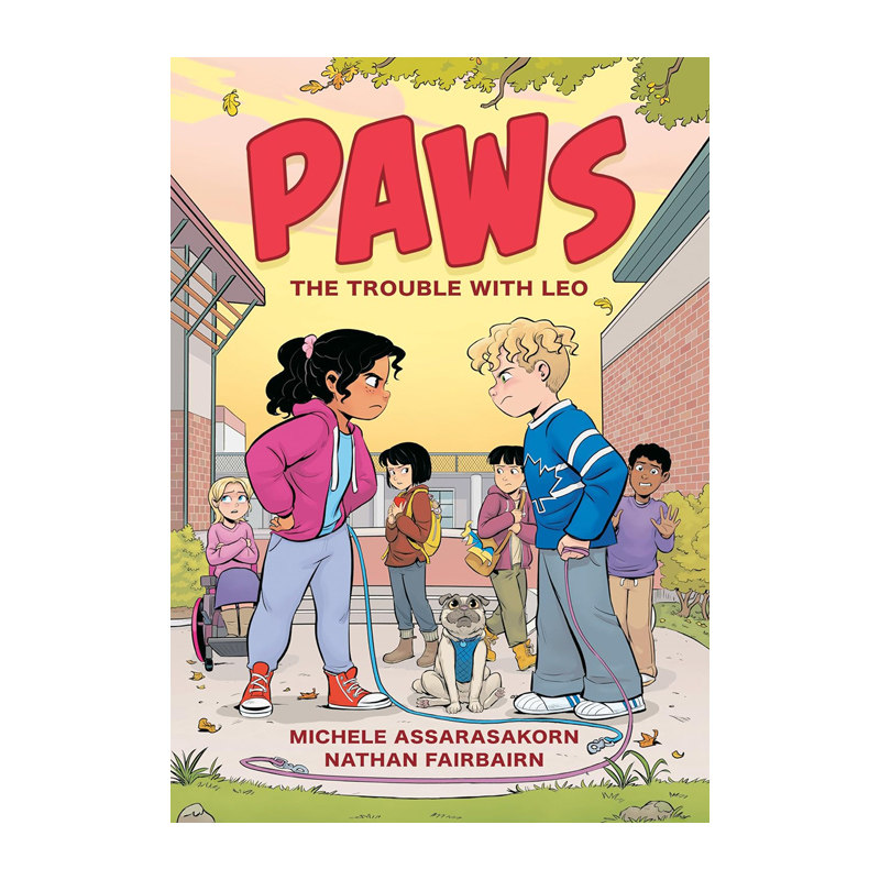 预售 英文原版 PAWS #5:The Trouble with Leo 全彩漫画绘本图画书 友谊故事图像式章节小说书 小学英语课外阅读 Nathan Fairbairn