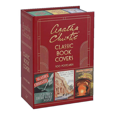 预售 英文原版 阿加莎克里斯蒂经典书籍封面 100张封面 Agatha Christie Classic Book Covers 100 Postcards