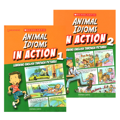 动物成语 学乐出品 Scholastic In Action Animal Idioms 画里画外轻松学英语 2册漫画版图解英语 英文原版