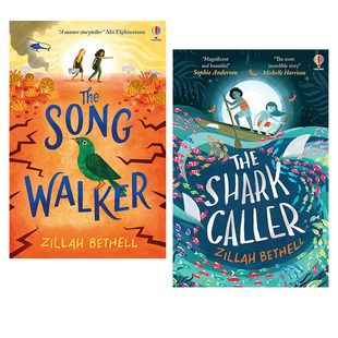 预售 英文原版 Zillah Bethell 获奖作者 2册合售 唤鲨人 歌声行者 儿童奇幻冒险小说