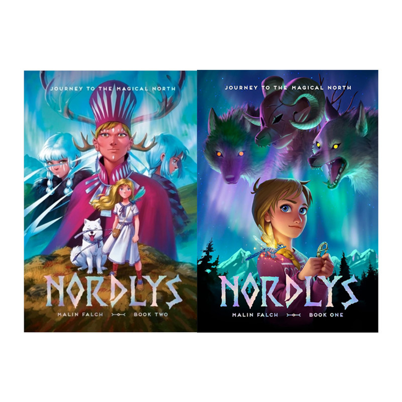 预售 英文原版 北极之光 Nordlys Book One 2册 北欧儿童奇幻冒险漫画 Malin Falch 畅销新作