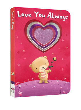 英文原版 Shiny Shapes Love You Always 造型书 纸板书 情人节 幼儿形状认知英语启蒙绘本 Roger Priddy