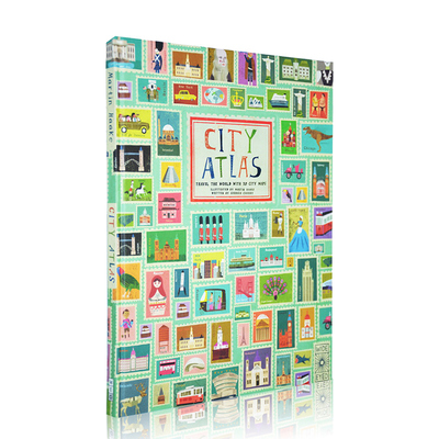 英文原版 City Atlas 帶你探索全世界受欢迎的30个城市超大开本绘本图画书